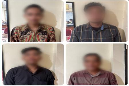 Empat Pelaku Pengeroyokan di Desa Bant