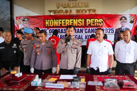 Polres Tegal Kota Gempur Premanisme Bongkar 4 Kasus Narkoba dan Sita 4