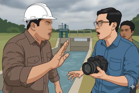 DIDUGA HALANGI WARTAWAN LIPUT PROY