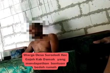 Bantuan RTLH di Desa Surodadi Kecamatan Gajah Kabupaten Demak di Sunat